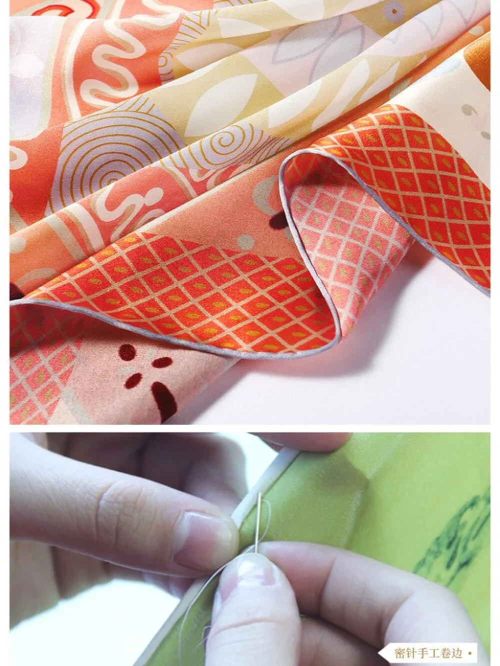 Grace Scarves 100% Silk, Double-Sided Scarf With Hand Rolled Edges, Large, Twill